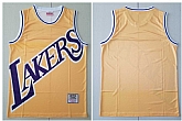 Lakers Big Face Yellow Hardwood Classics Swingman Jersey,baseball caps,new era cap wholesale,wholesale hats